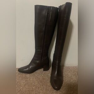 Calvin Klein Tall Boots, Size 7, Brown